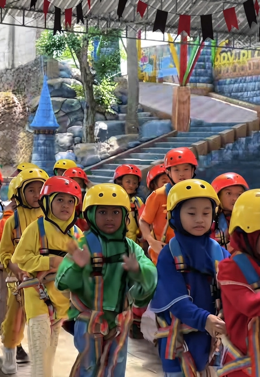 Keceriaan dan Semangat Petualangan: Kegiatan Outdoor Learning (ODL) Siswa Kelas 2 SD IT At-Taqwa di Sebani Waterpark Pandaan